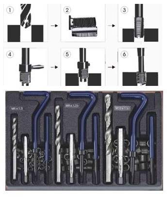 KING TOYO KT-M88 COMBINATION THREAD REPAIR KIT